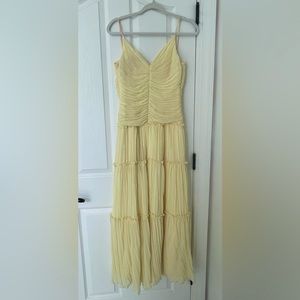 Beautiful vintage pale yellow Jessica McClintock Gunne Sax long prom dress